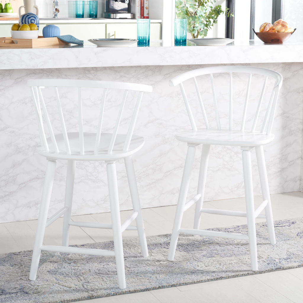 Blanchard Counter Stool (Set of 2) | Safavieh - BST8506 - White