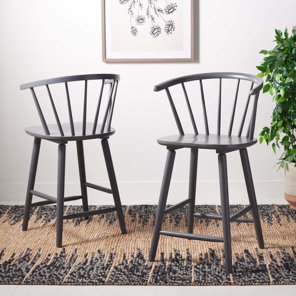 Blanchard Counter Stool (Set of 2) | Safavieh - BST8506 - Grey