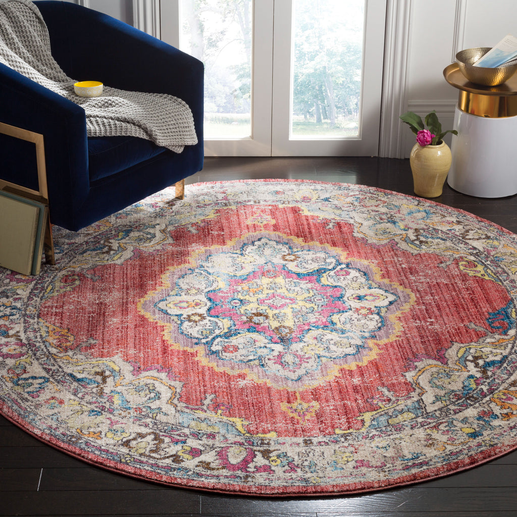 Bristol 343 Rug | Safavieh - BTL343 - Rose / Light Grey