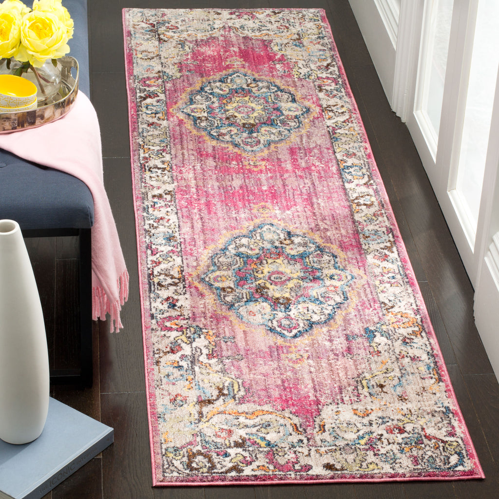 Bristol 343 Rug | Safavieh - BTL343 - Fuchsia / Light Grey