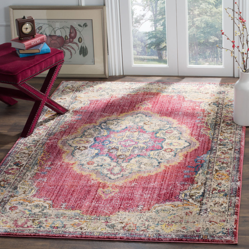 Bristol 343 Rug | Safavieh - BTL343 - Fuchsia / Light Grey