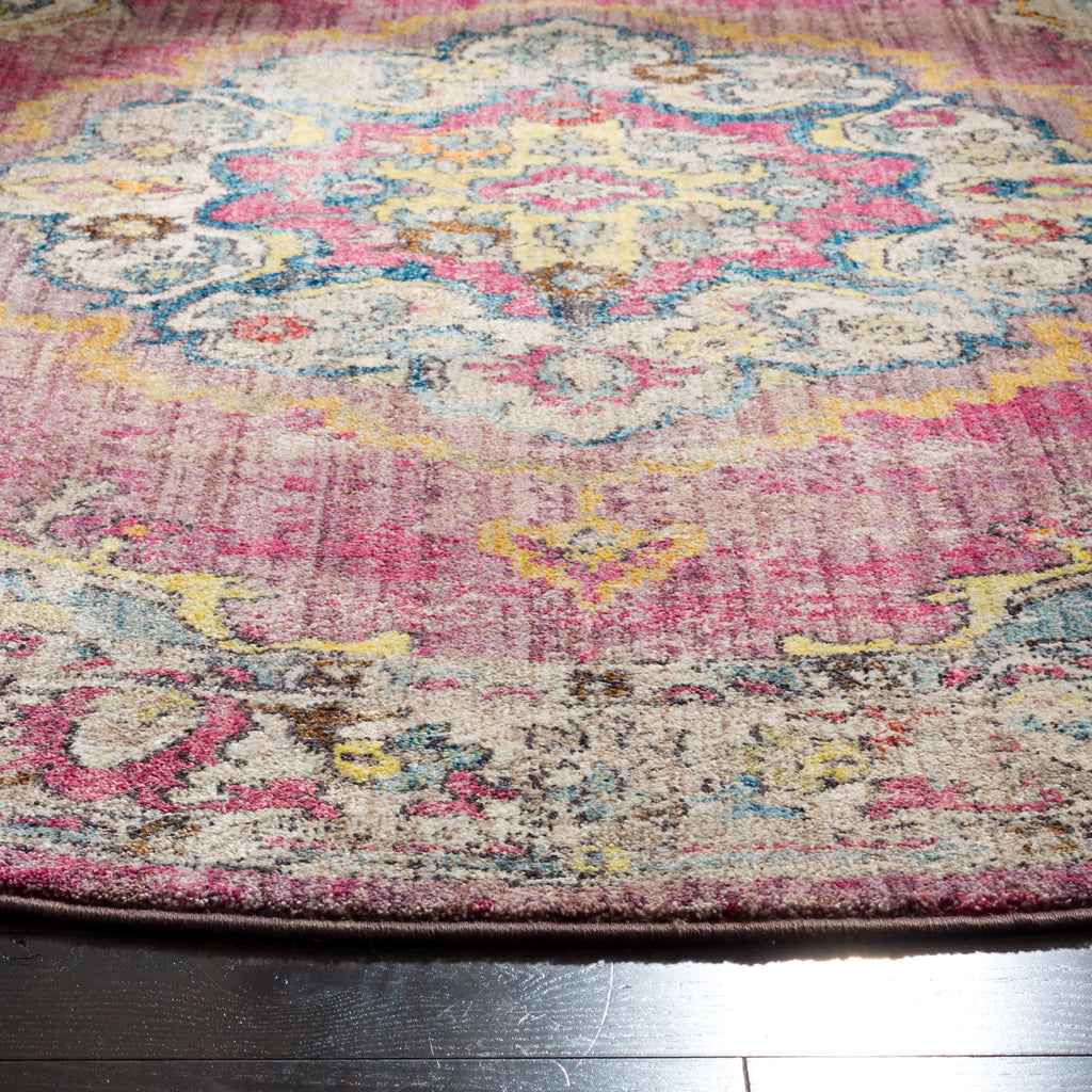 Bristol 343 Rug | Safavieh - BTL343 - Fuchsia / Light Grey