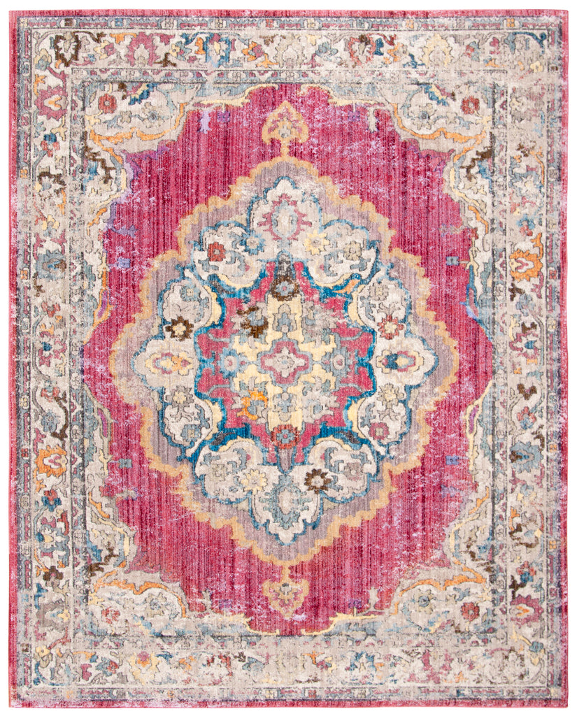 Bristol 343 Rug | Safavieh - BTL343 - Fuchsia / Light Grey