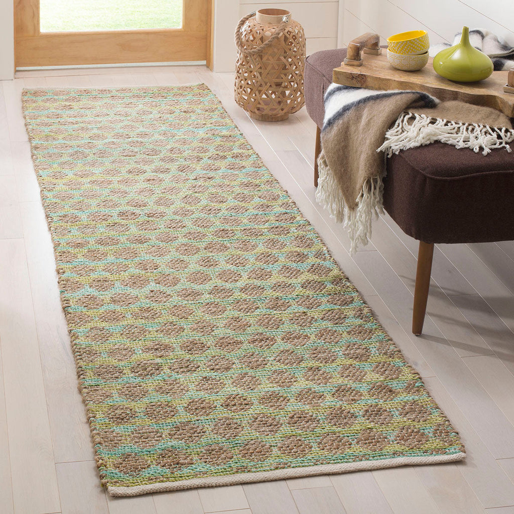 Safavieh Cape Cod Rug Collection CAP820H - Teal / Natural