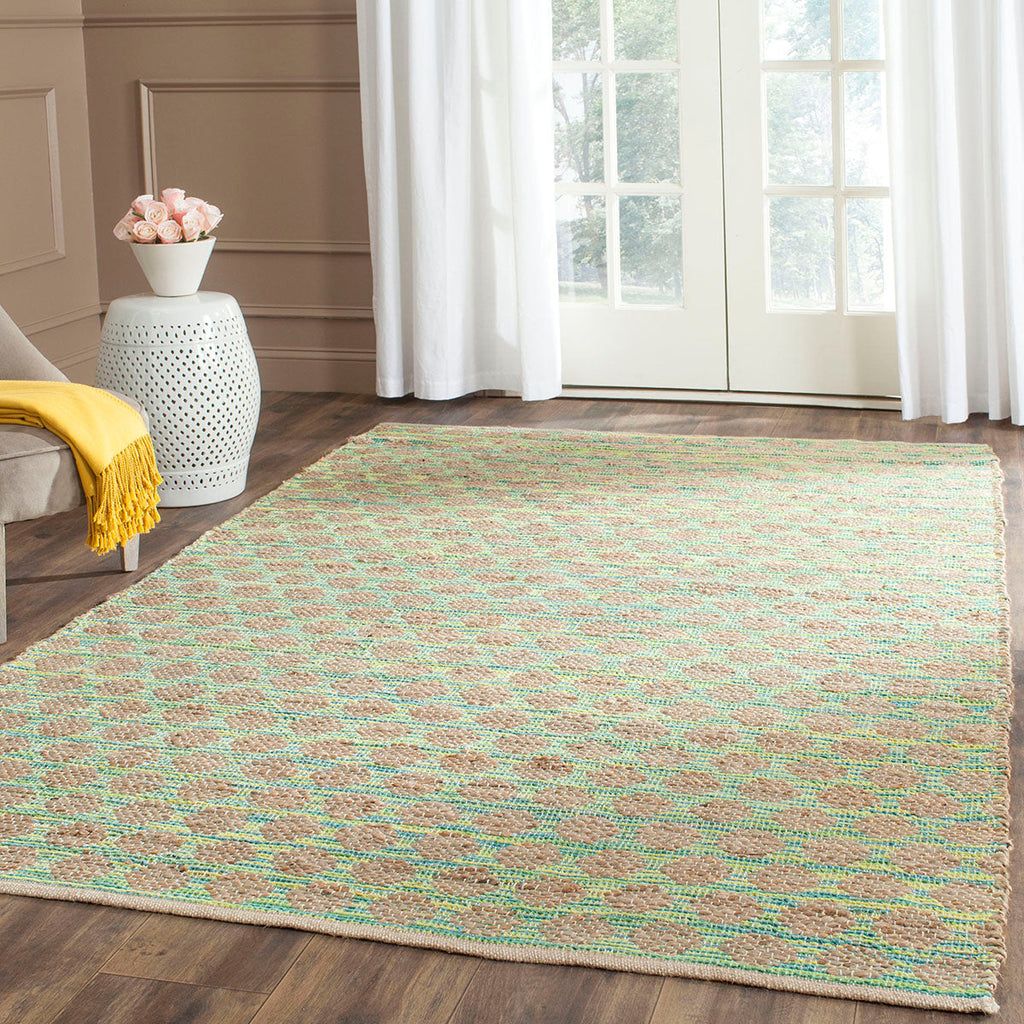 Safavieh Cape Cod Rug Collection CAP820H - Teal / Natural