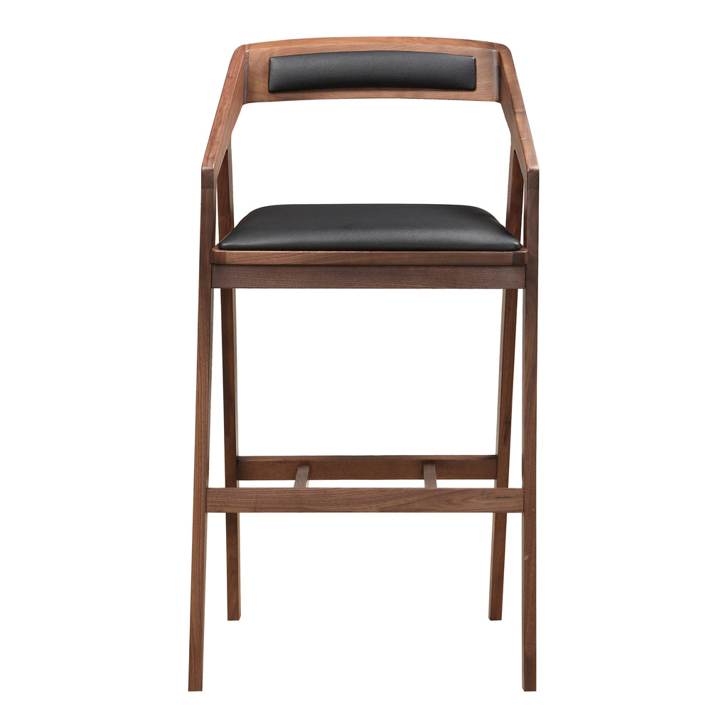 Padma Barstool Black Vegan Leather | Moe's Furniture - CB-1026-03