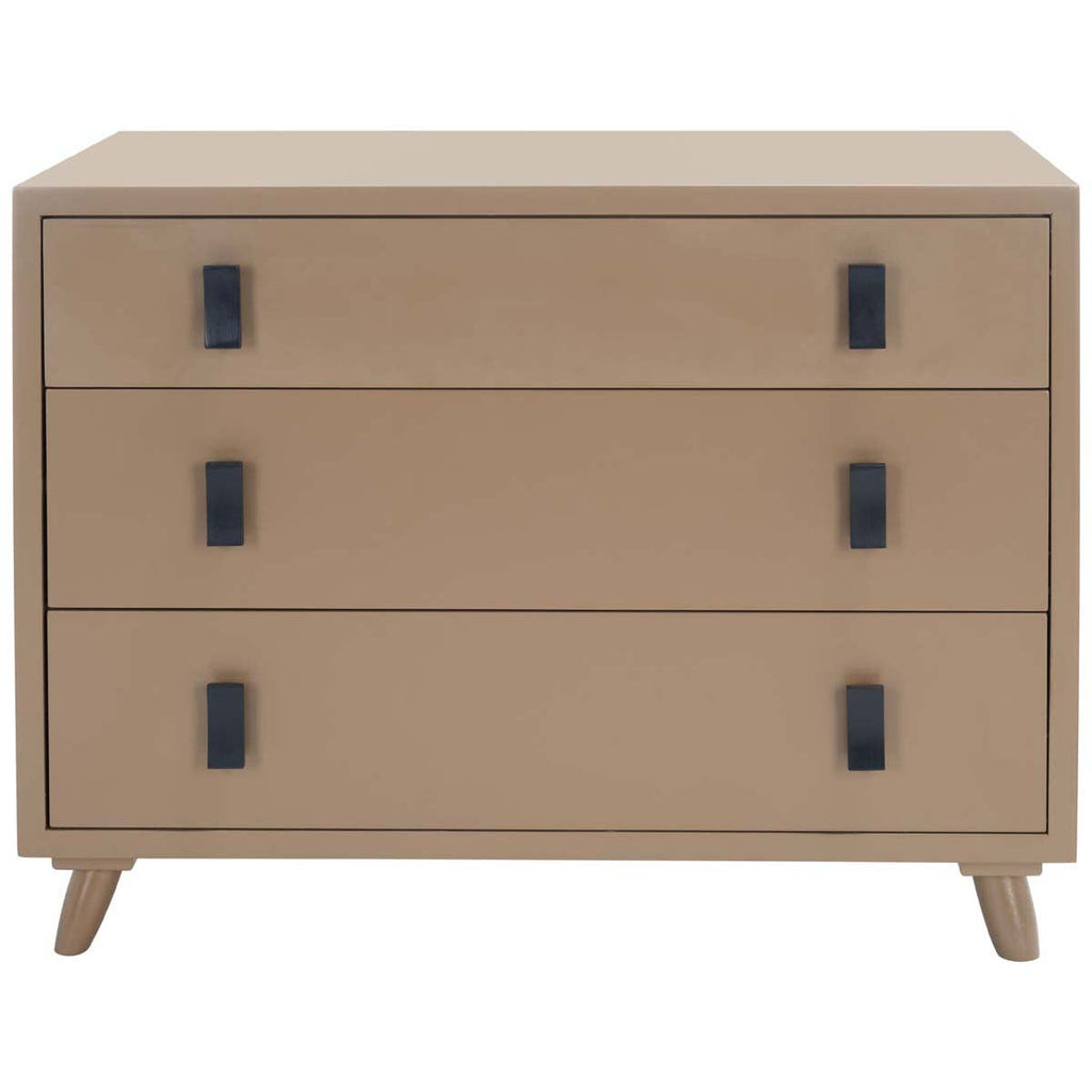 Safavieh Blaize 3 Drawer Chest - Taupe/Black