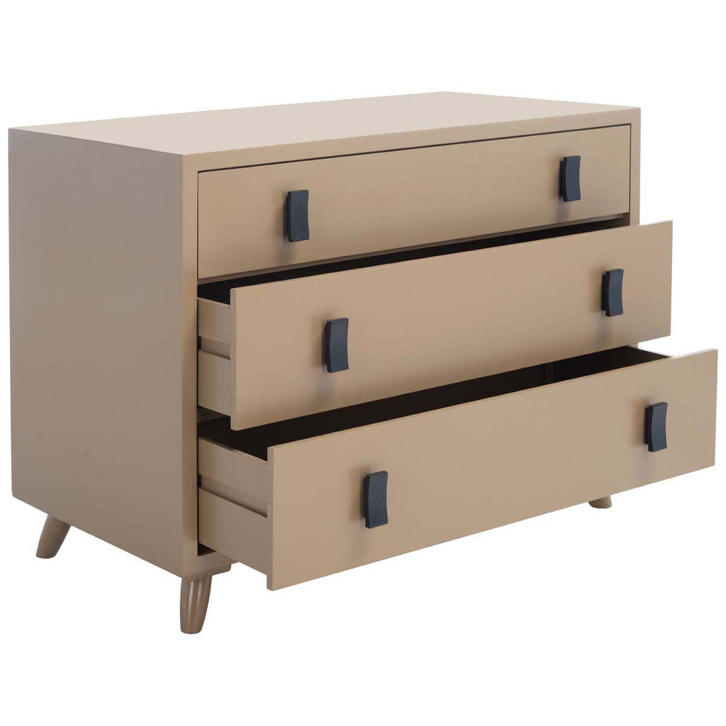 Safavieh Blaize 3 Drawer Chest - Taupe/Black