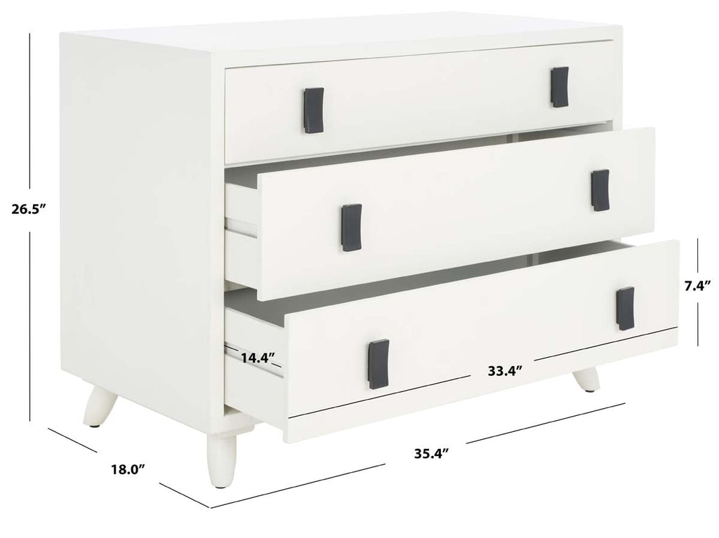 Safavieh Blaize 3 Drawer Chest - White