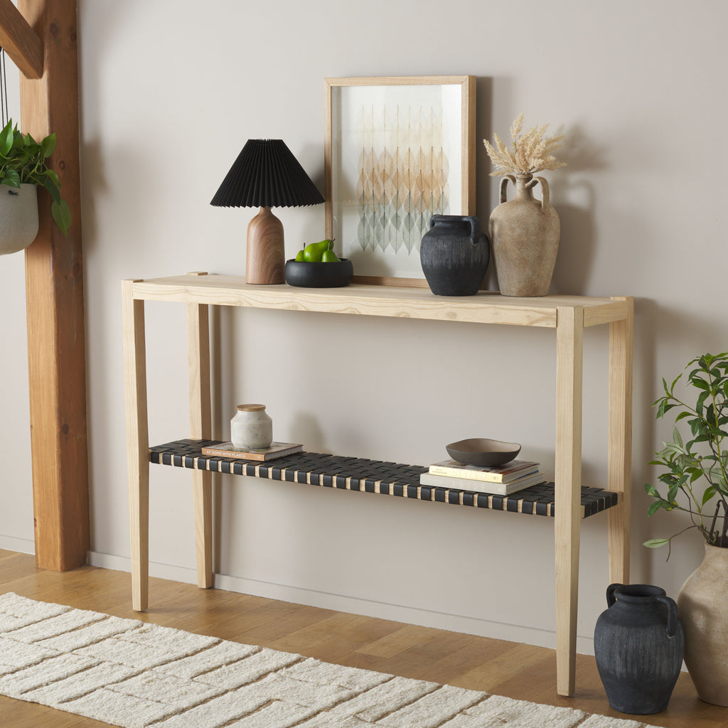 Sigurd Console Table | Safavieh - CNS1200 - Natural / Black