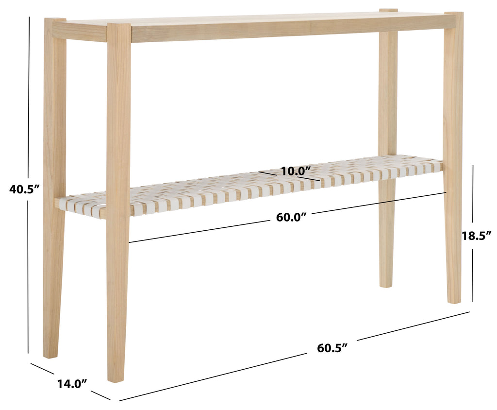 Sigurd Console Table | Safavieh - CNS1200 - Natural / White