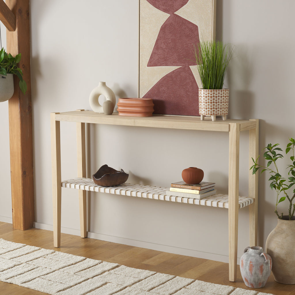 Sigurd Console Table | Safavieh - CNS1200 - Natural / White