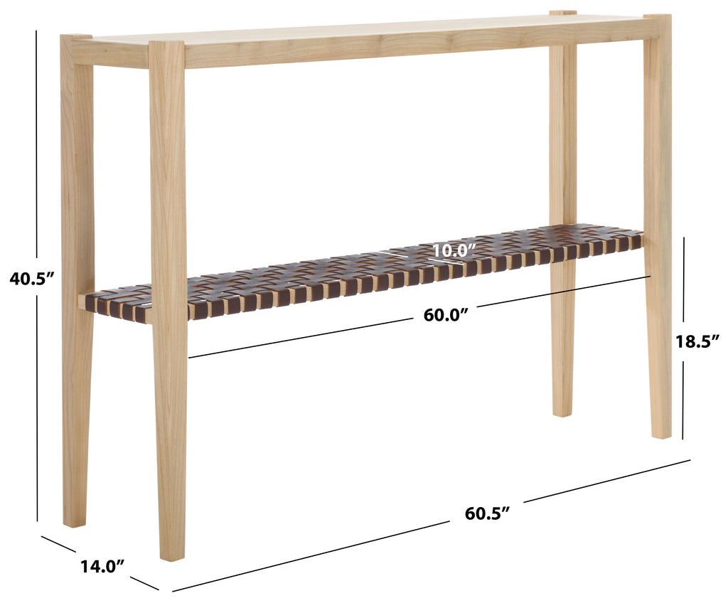 Sigurd Console Table | Safavieh - CNS1200 - Natural / Cognac