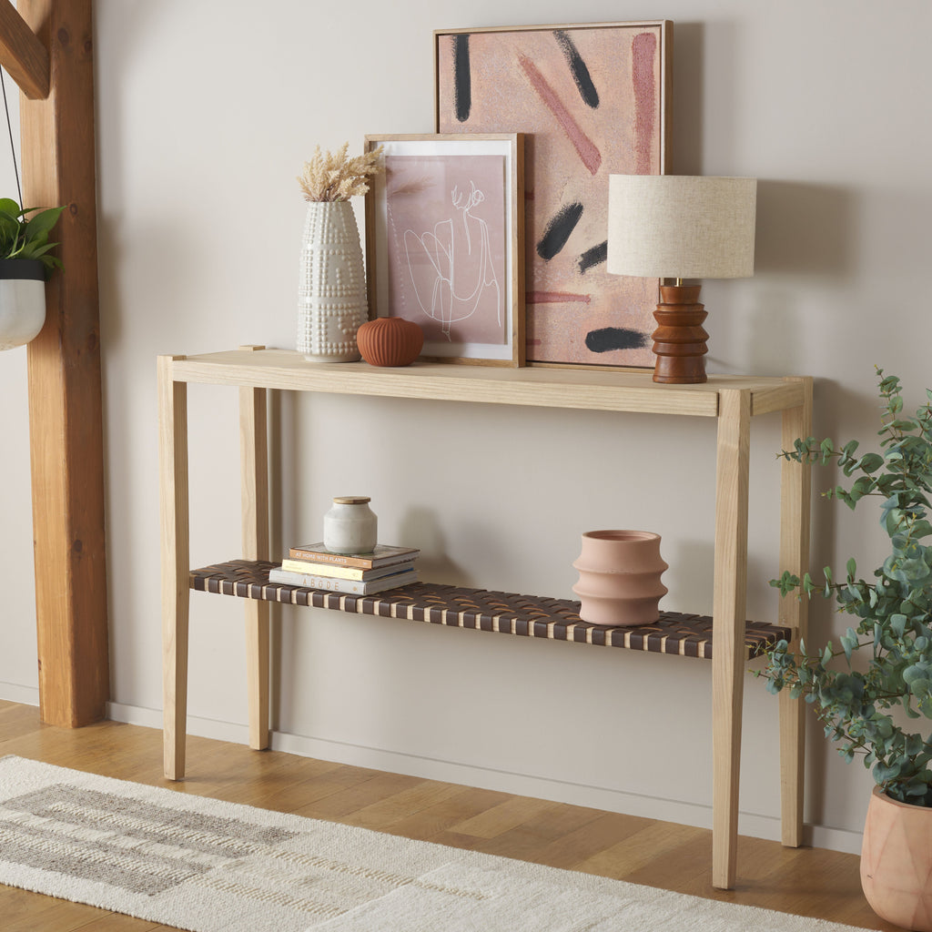 Sigurd Console Table | Safavieh - CNS1200 - Natural / Cognac