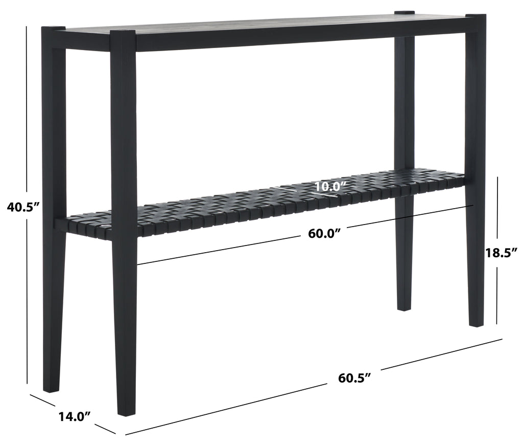 Sigurd Console Table | Safavieh - CNS1200 - Black