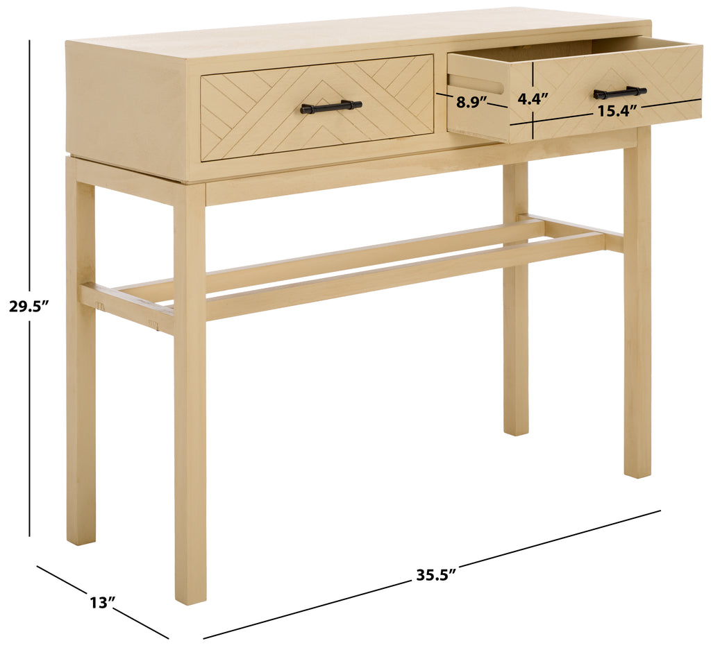 Ajana 2 Drawer Console | Safavieh - CNS5709 - Natural