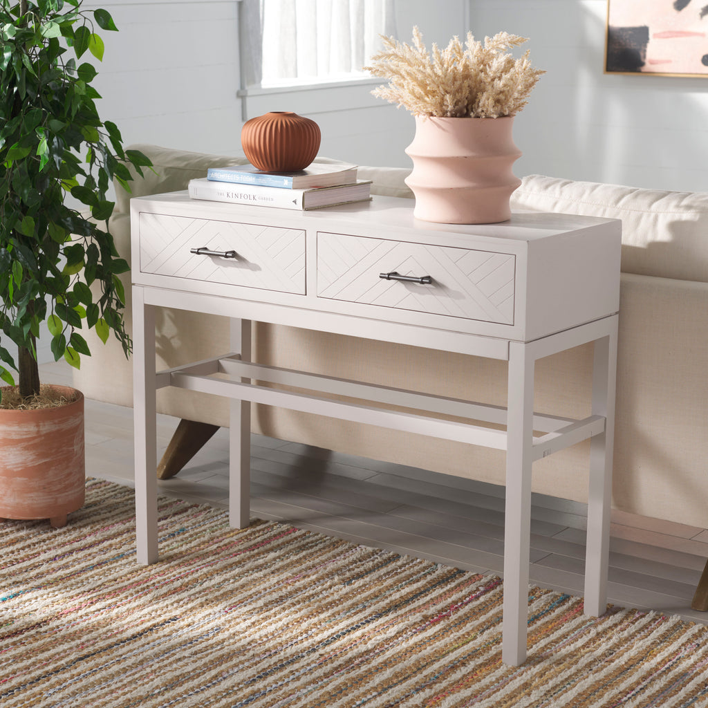 Ajana 2 Drawer Console | Safavieh - CNS5709 - Summer Grey