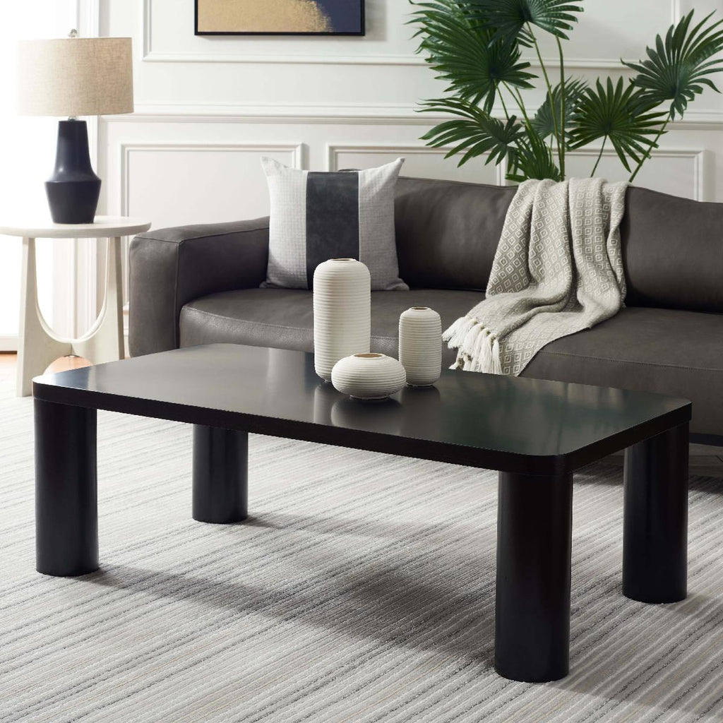 Aldous Rectangle Coffee Table | Safavieh, COF1500 - Black 