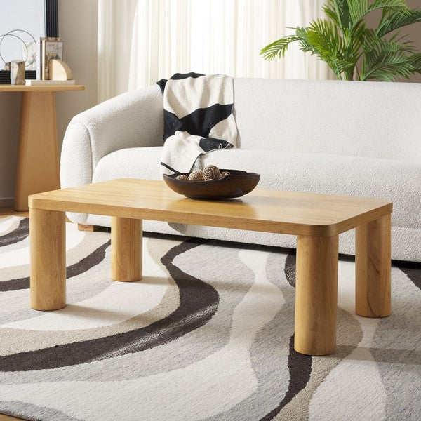 Aldous Rectangle Coffee Table | Safavieh, COF1500 - Natural