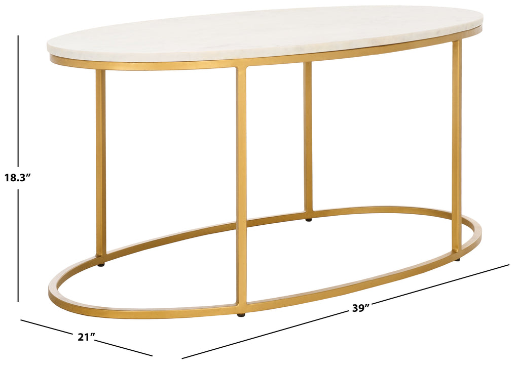 safavieh tage marble coffee table, cof3700