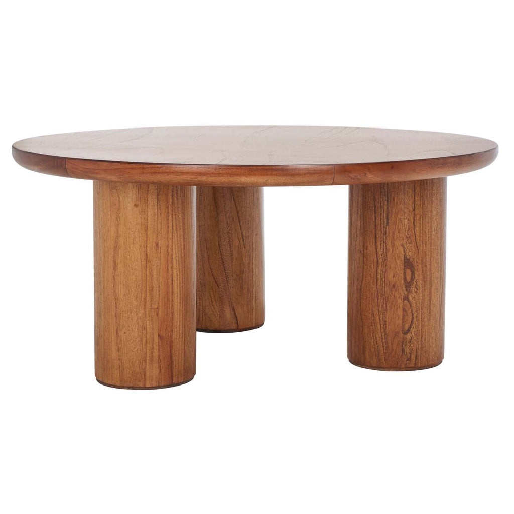 Meek 3 Leg Round Coffee Table | Safavieh -  COF6603 - Natural