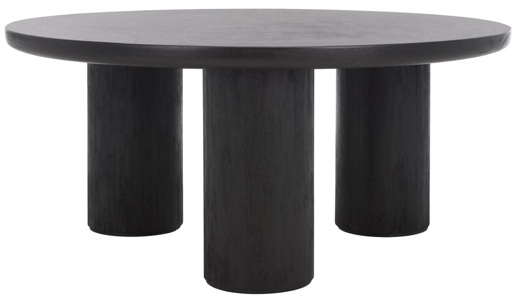 Meek 3 Leg Round Coffee Table | Safavieh -  COF6603 - Black