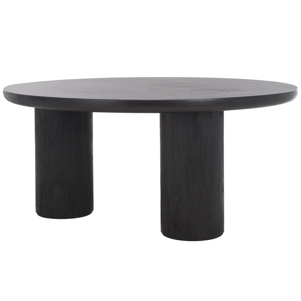 Meek 3 Leg Round Coffee Table | Safavieh -  COF6603 - Black