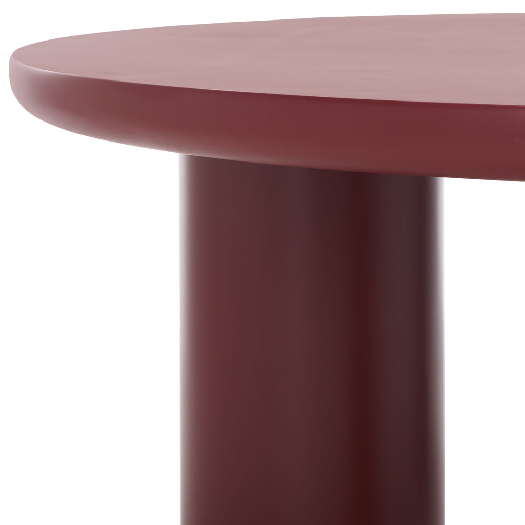 Meek 3 Leg Round Coffee Table | Safavieh -  COF6603 - Bordeaux