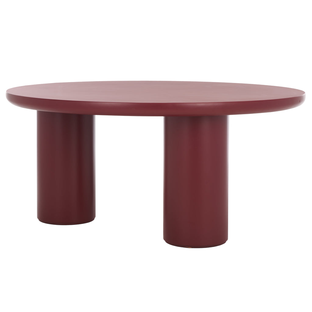 Meek 3 Leg Round Coffee Table | Safavieh -  COF6603 - Bordeaux