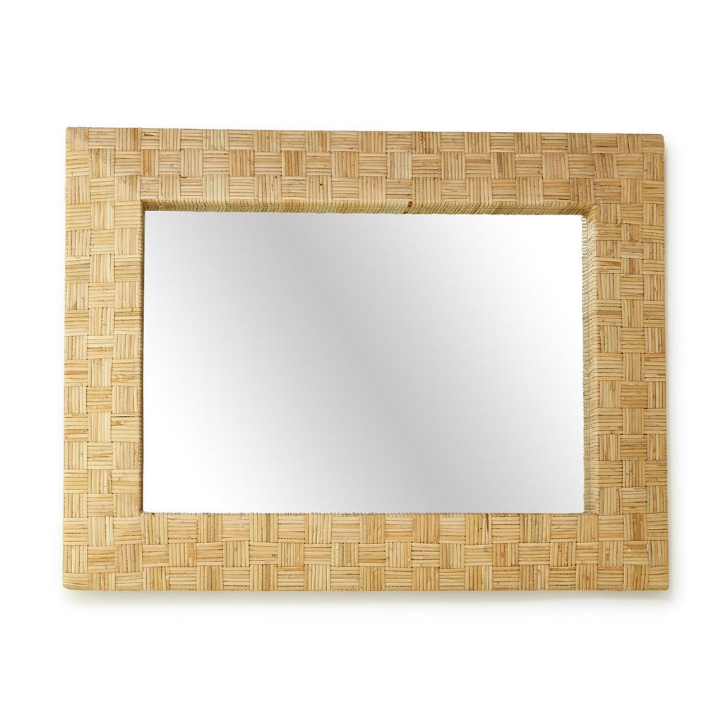 Two's Company Amanyara Hand Woven Rectangle Rattan Wall Mirror