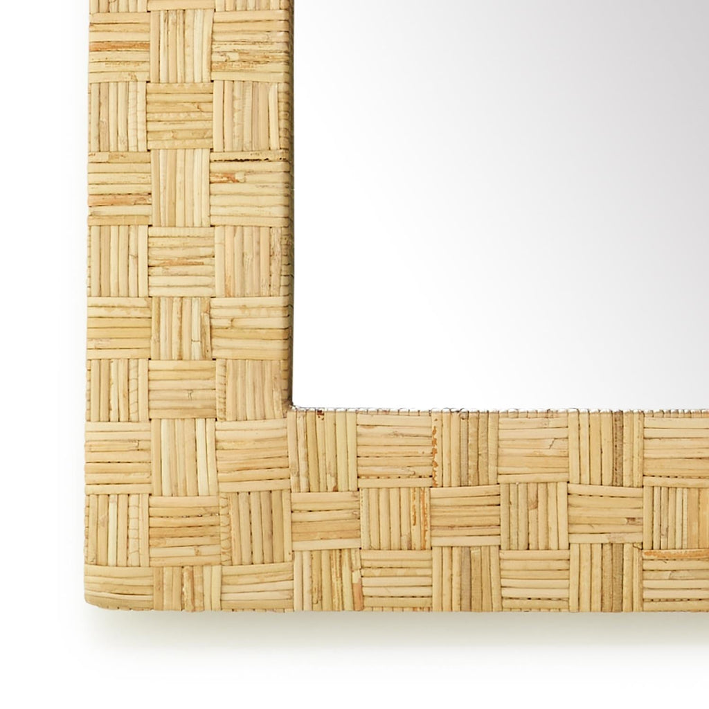 Two's Company Amanyara Hand Woven Rectangle Rattan Wall Mirror