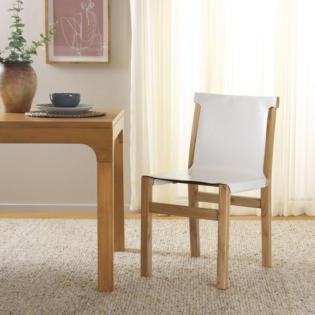 Arian Dining Chair | Safavieh - DCH1209 - White / Natural