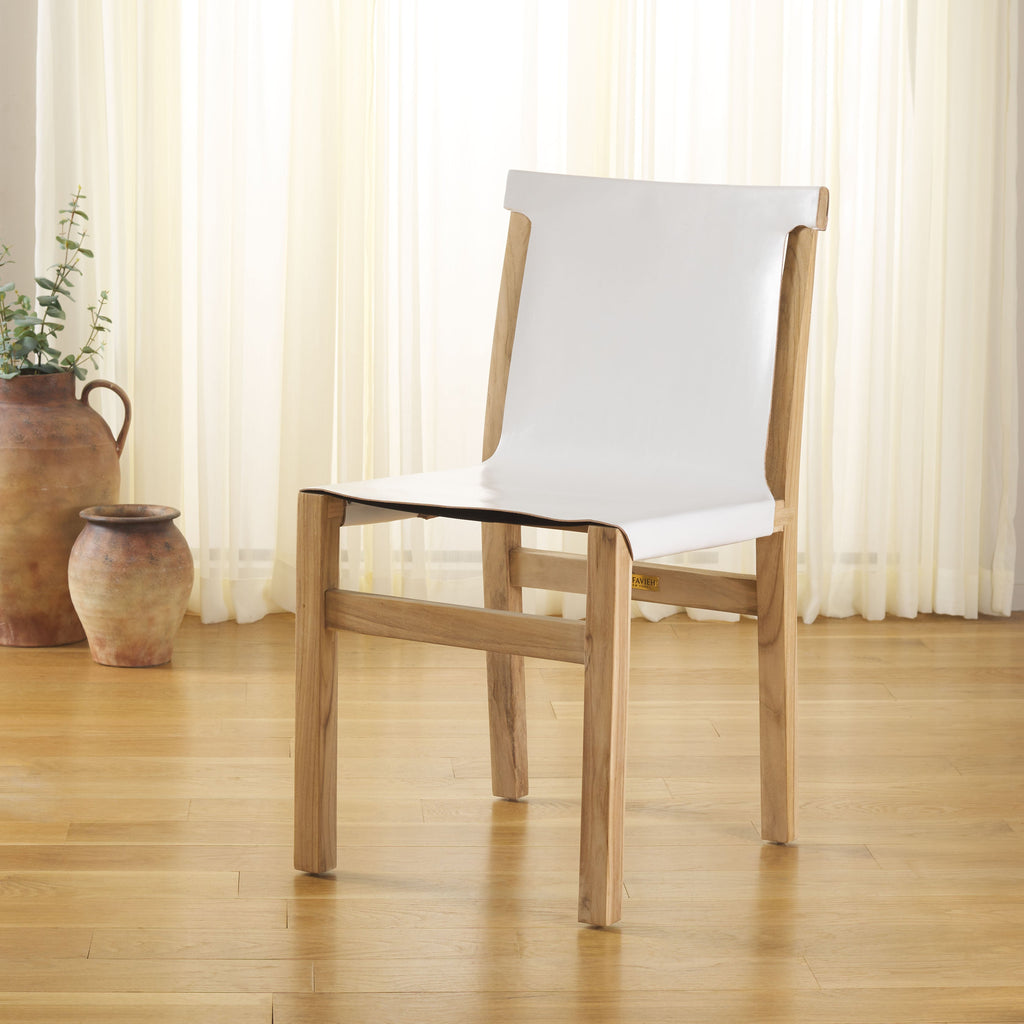 Arian Dining Chair | Safavieh - DCH1209 - White / Natural