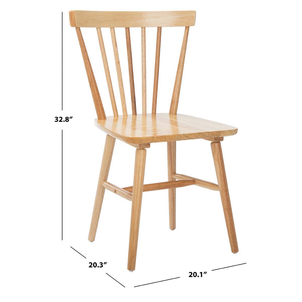 Winona Spindle Back Dining Chair (Set of 2) | Safavieh - DCH8500 - Natural