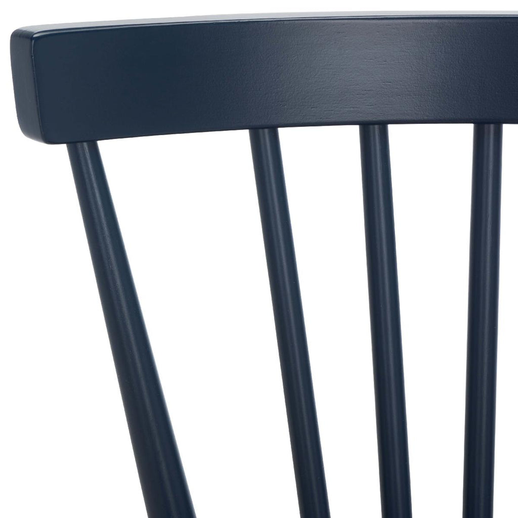 Winona Spindle Back Dining Chair (Set of 2) | Safavieh - DCH8500 - Navy