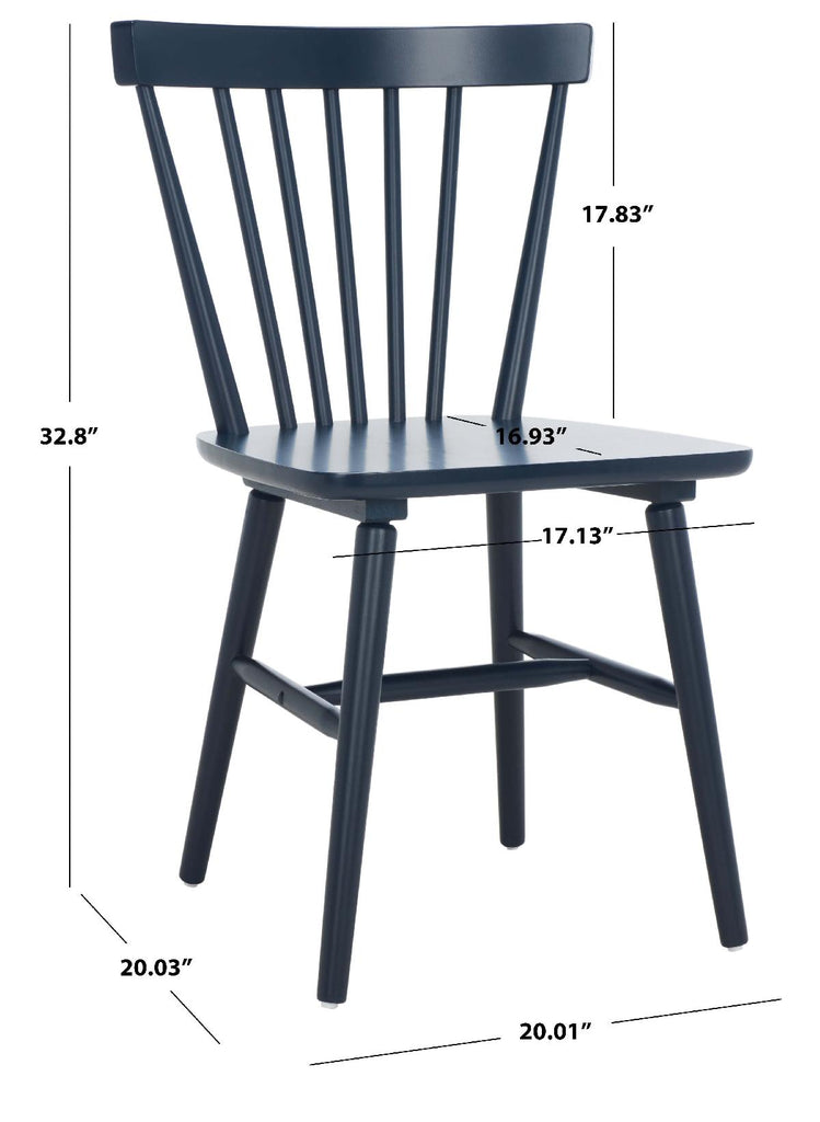Winona Spindle Back Dining Chair (Set of 2) | Safavieh - DCH8500 - Navy