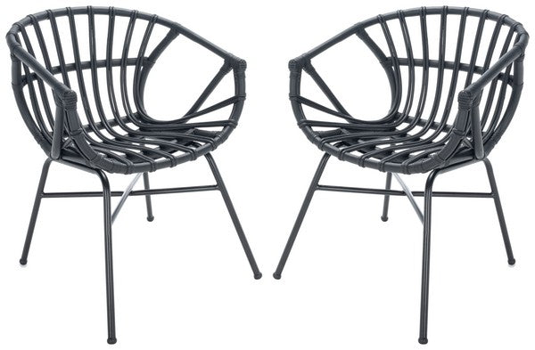 Avril Rattan Dining Chair | Safavieh - DCH9905 - DCH9905A-SET2