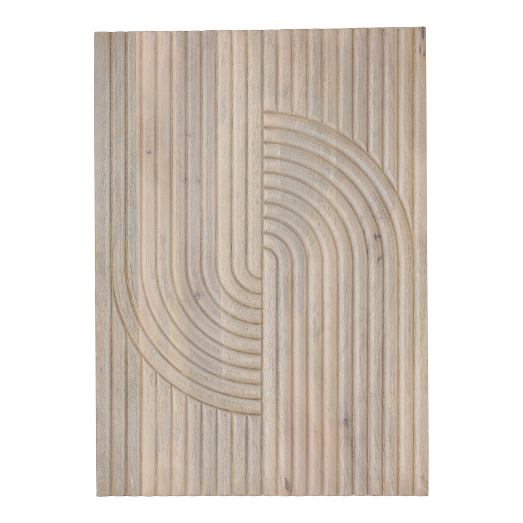 Knott Carved Wood Wall Art White Wash | Moe's Furniture - DD-1043-18