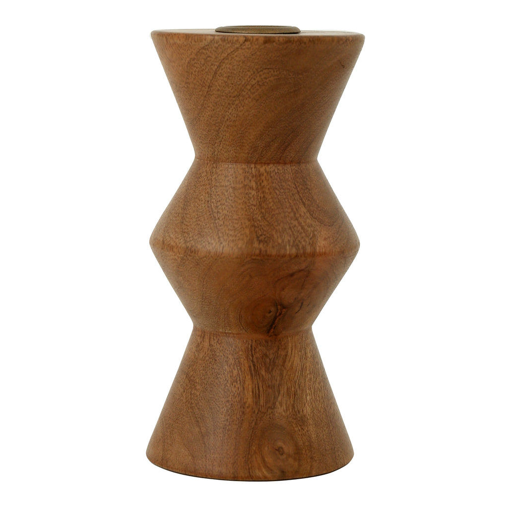 Sequence Wooden Candle Holder Small Brown | Moe's Furniture - DD-1045-03