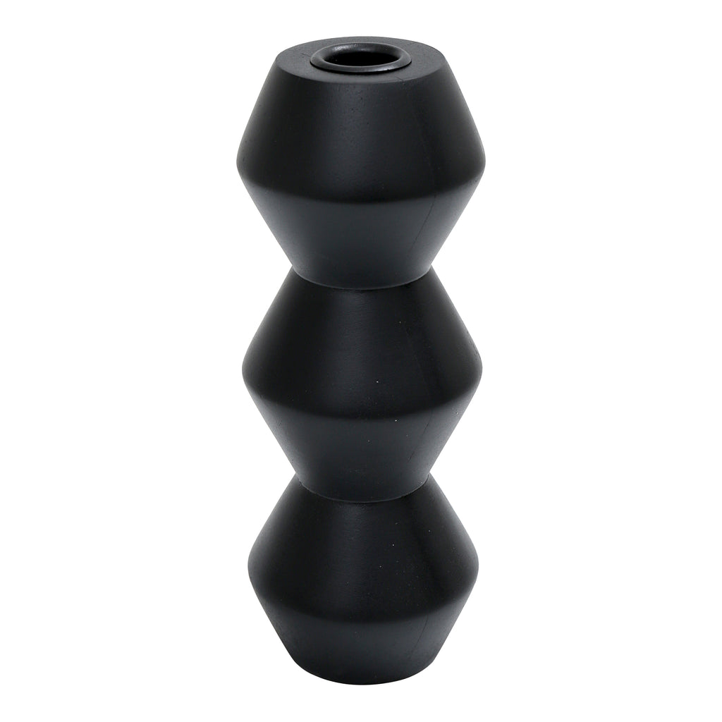 Sequence Wooden Candle Holder Large Black | Moe's Furniture - DD-1046-02