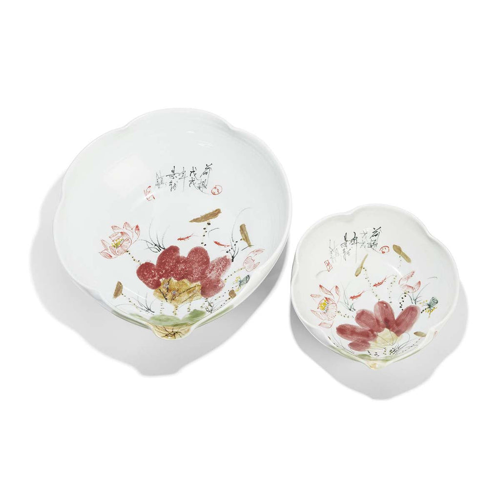 Two's Company Japanese Blossoms Bowls - Porcelain (set of 2)