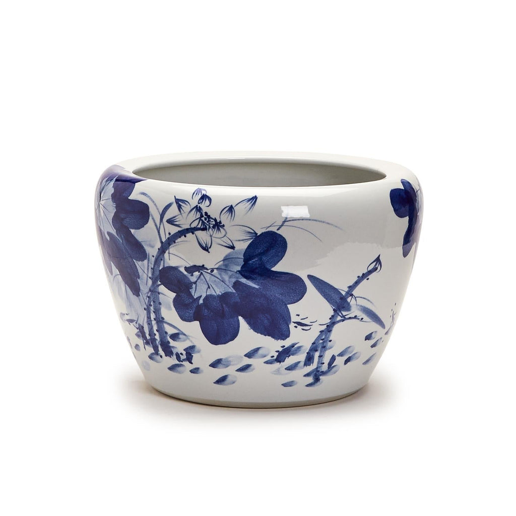 Japanese Blue Flower Planter