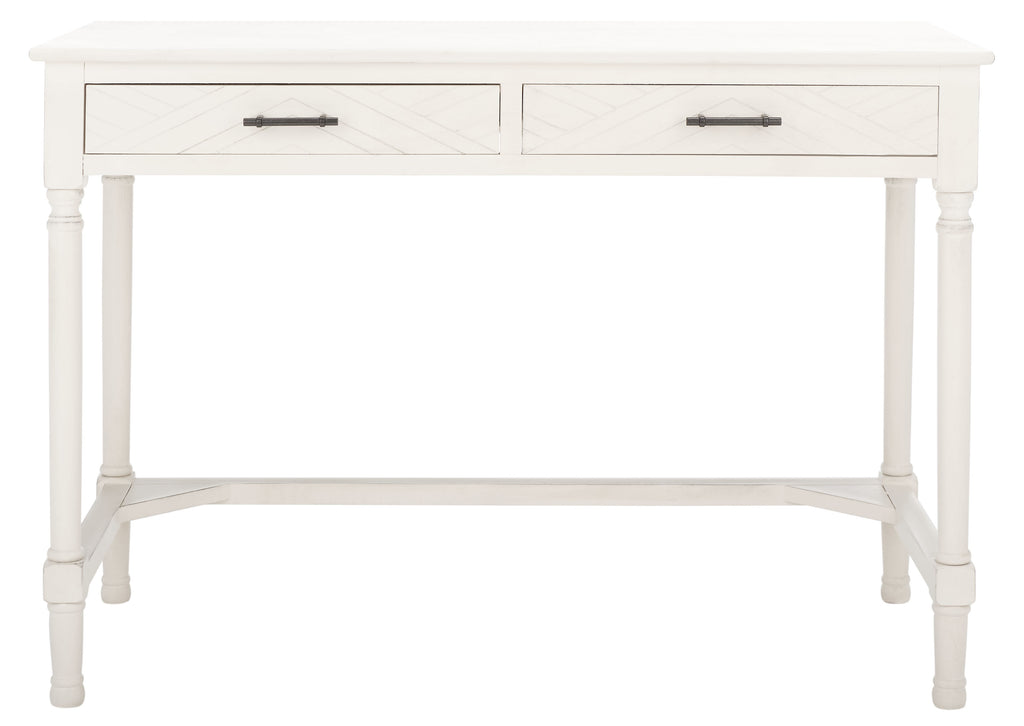 Peyton 2 Drawer Desk | Safavieh - DSK5705 - Distressed White