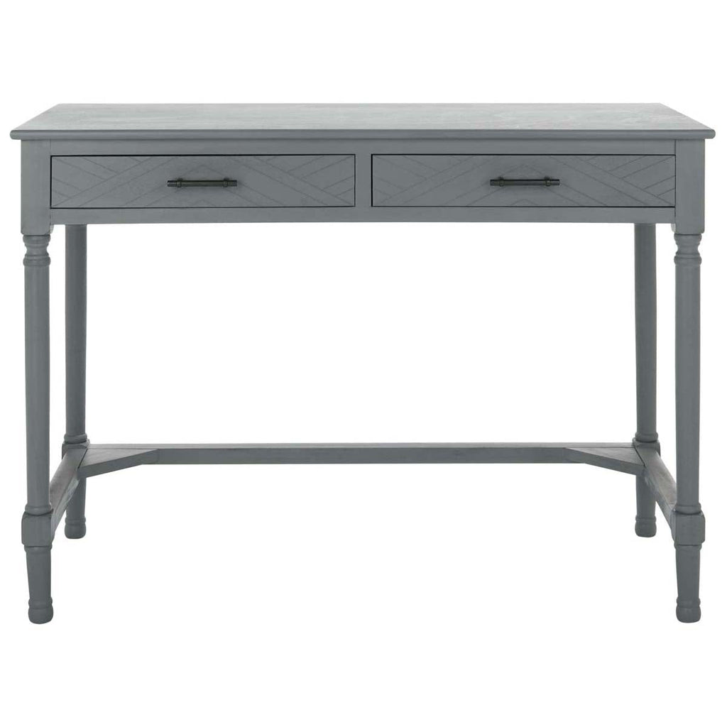 Peyton 2 Drawer Desk | Safavieh - DSK5705 - Distressed Grey