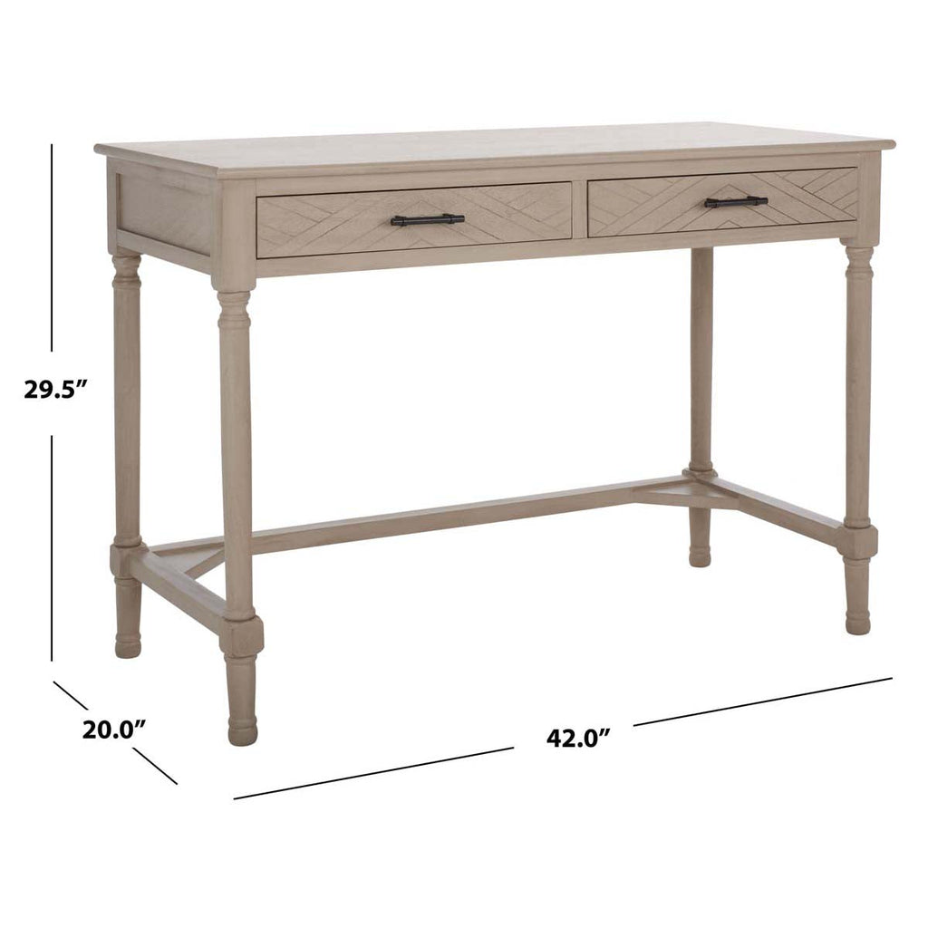 Peyton 2 Drawer Desk | Safavieh - DSK5705 - Taupe