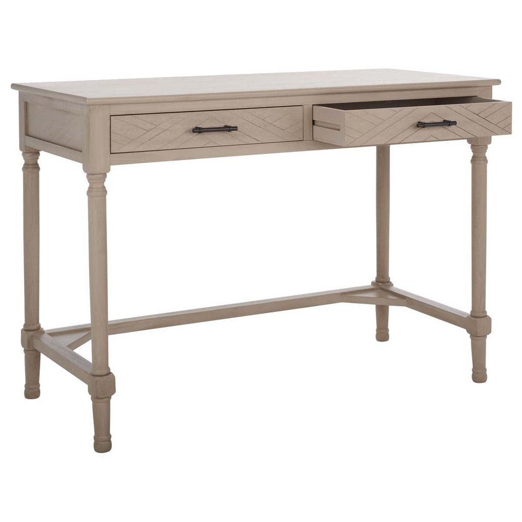 Peyton 2 Drawer Desk | Safavieh - DSK5705 - Taupe