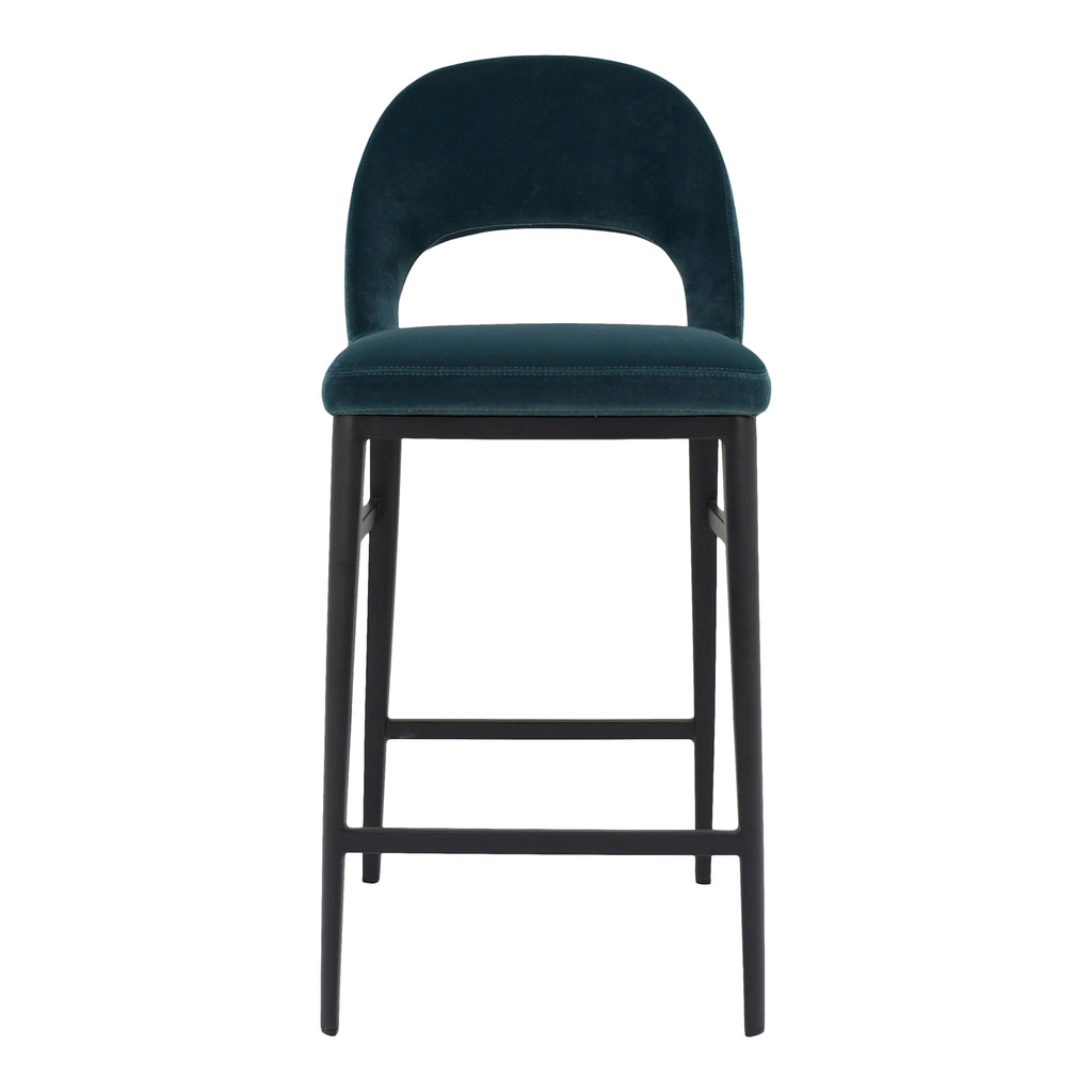 Roger Counter Stool Teal Velvet | Moe's Furniture - EJ-1036-36