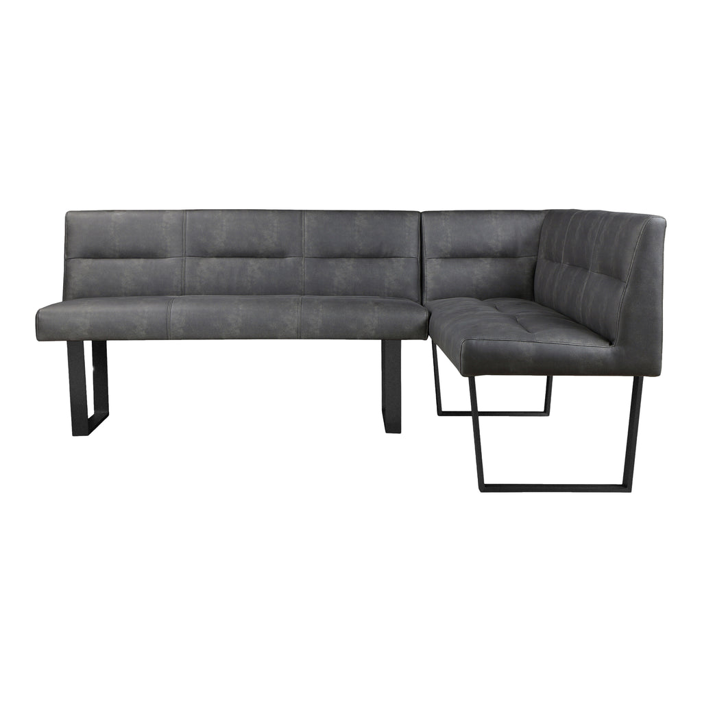 Hanlon Corner Bench Dark Grey | Moe's Furniture - ER-2066-25-0