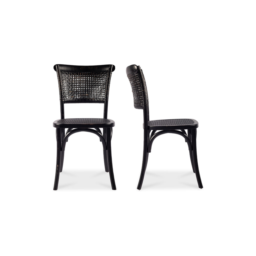 Churchill Dining Chair Antique Black-Set Of Two | Moe's Furniture - FG-1001-02