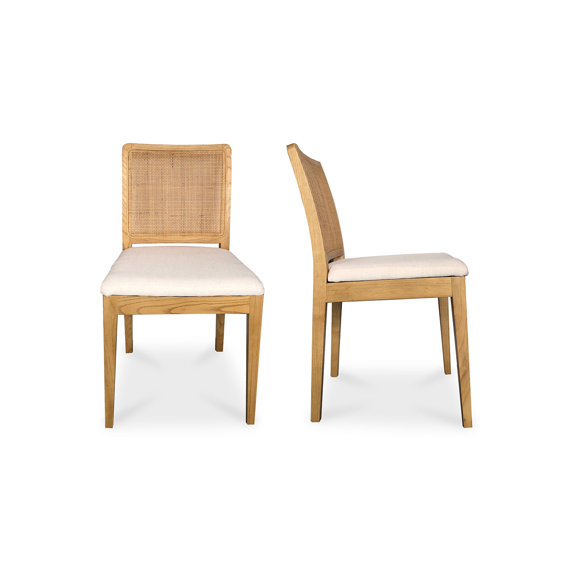 Orville Dining Chair Natural Set Of Two Moe s Furniture FG